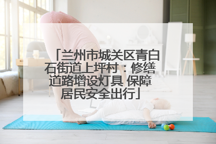 兰州市城关区青白石街道上坪村：修缮道路增设灯具 保障居民安全出行