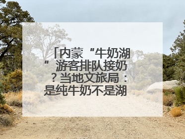 内蒙“牛奶湖”游客排队接奶？当地文旅局：是纯牛奶不是湖水，可放心喝