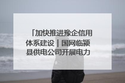 加快推进豫企信用体系建设｜国网临颍县供电公司开展电力行业信用企业现场咨询访谈工作