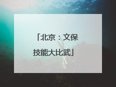 北京：文保技能大比武