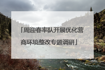 周迎春率队开展优化营商环境整改专题调研