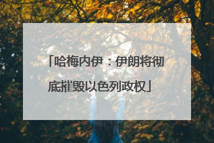 哈梅内伊：伊朗将彻底摧毁以色列政权