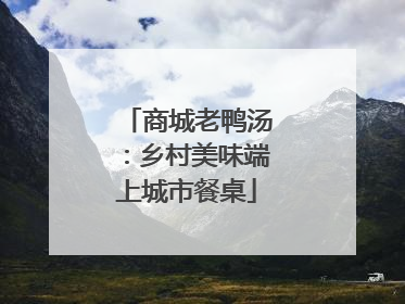 商城老鸭汤：乡村美味端上城市餐桌