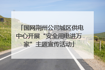 国网荆州公司城区供电中心开展“安全用电进万家”主题宣传活动
