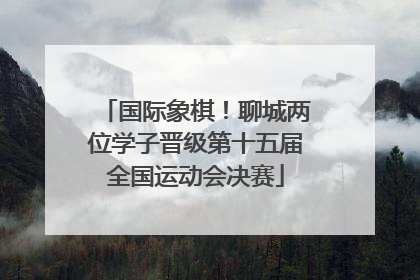 国际象棋！聊城两位学子晋级第十五届全国运动会决赛