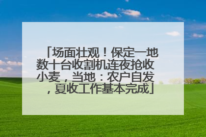 场面壮观！保定一地数十台收割机连夜抢收小麦，当地：农户自发，夏收工作基本完成
