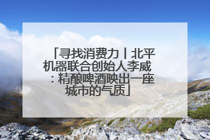 寻找消费力丨北平机器联合创始人李威：精酿啤酒映出一座城市的气质