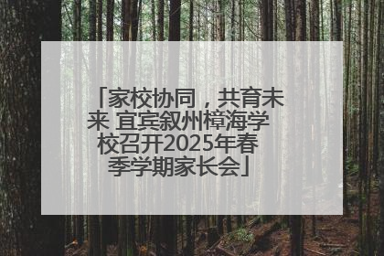 家校协同，共育未来 宜宾叙州樟海学校召开2025年春季学期家长会