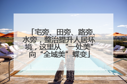 宅旁、田旁、路旁、水旁，整治提升人居环境，这里从“一处美”向“全域美”蝶变