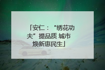 安仁：“绣花功夫”提品质 城市焕新惠民生