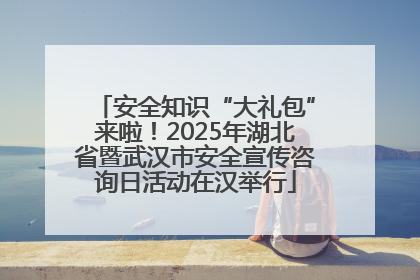 安全知识“大礼包”来啦！2025年湖北省暨武汉市安全宣传咨询日活动在汉举行