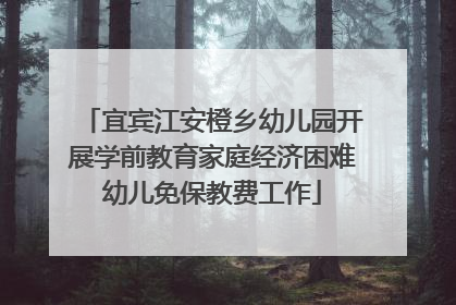 宜宾江安橙乡幼儿园开展学前教育家庭经济困难幼儿免保教费工作