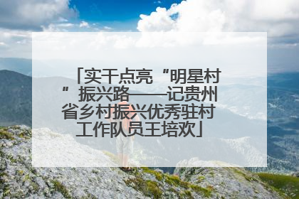 实干点亮“明星村”振兴路——记贵州省乡村振兴优秀驻村工作队员王培欢