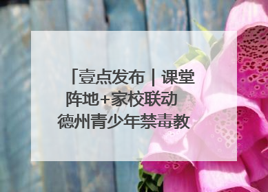 壹点发布｜课堂阵地+家校联动 德州青少年禁毒教育全覆盖