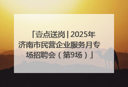 壹点送岗│2025年济南市民营企业服务月专场招聘会（第9场）