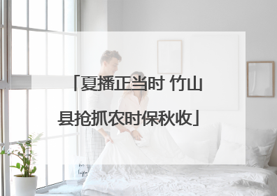 夏播正当时 竹山县抢抓农时保秋收