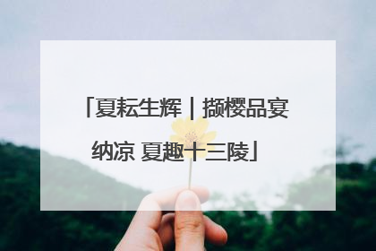 夏耘生辉｜撷樱品宴纳凉 夏趣十三陵