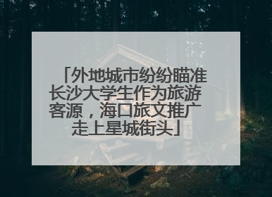 外地城市纷纷瞄准长沙大学生作为旅游客源，海口旅文推广走上星城街头