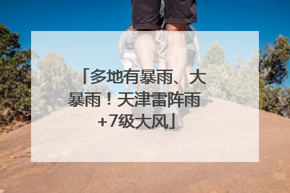 多地有暴雨、大暴雨！天津雷阵雨+7级大风