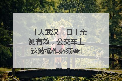大武汉一日丨亲测有效，公交车上这波操作必须夸
