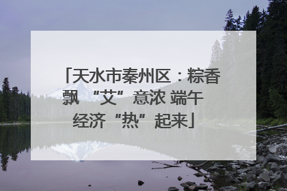 天水市秦州区：粽香飘 “艾”意浓 端午经济“热”起来