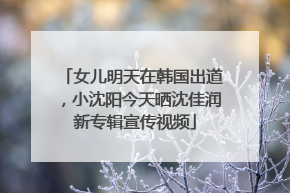 女儿明天在韩国出道，小沈阳今天晒沈佳润新专辑宣传视频