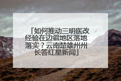 如何推动三明医改经验在边疆地区落地落实？云南楚雄州州长答红星新闻