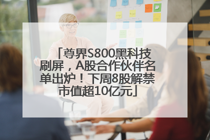 尊界S800黑科技刷屏，A股合作伙伴名单出炉！下周8股解禁市值超10亿元