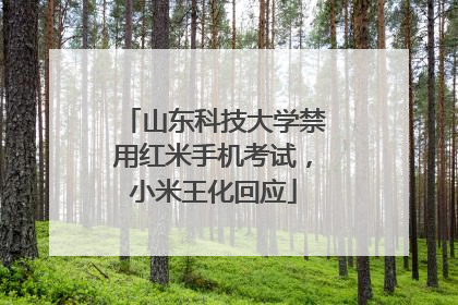 山东科技大学禁用红米手机考试，小米王化回应