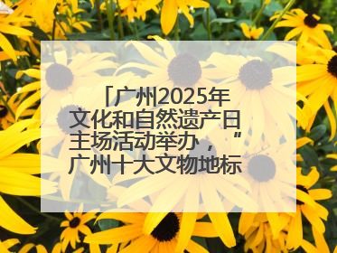 广州2025年文化和自然遗产日主场活动举办，“广州十大文物地标”公布