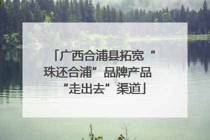 广西合浦县拓宽“珠还合浦”品牌产品“走出去”渠道