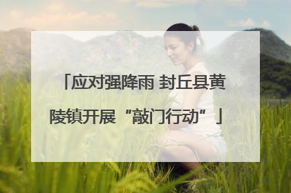 应对强降雨 封丘县黄陵镇开展“敲门行动”