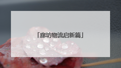 廊坊物流启新篇