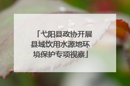弋阳县政协开展县域饮用水源地环境保护专项视察