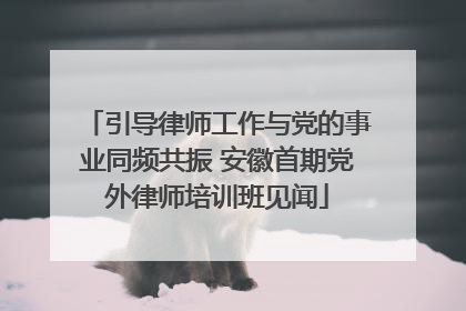 引导律师工作与党的事业同频共振 安徽首期党外律师培训班见闻