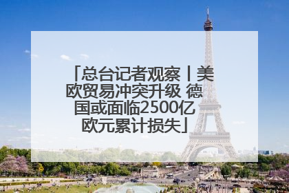 总台记者观察丨美欧贸易冲突升级 德国或面临2500亿欧元累计损失
