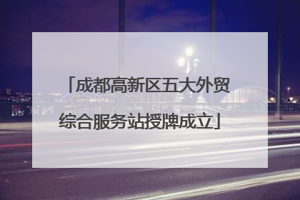 成都高新区五大外贸综合服务站授牌成立