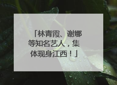 林青霞、谢娜等知名艺人，集体现身江西！