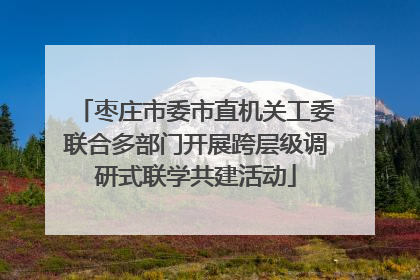 枣庄市委市直机关工委联合多部门开展跨层级调研式联学共建活动