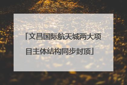 文昌国际航天城两大项目主体结构同步封顶