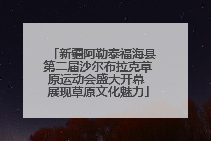 新疆阿勒泰福海县第二届沙尔布拉克草原运动会盛大开幕 展现草原文化魅力