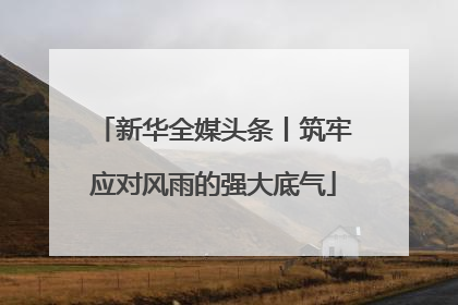 新华全媒头条丨筑牢应对风雨的强大底气
