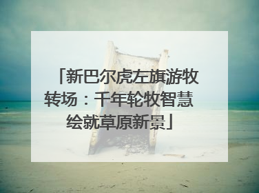 新巴尔虎左旗游牧转场：千年轮牧智慧绘就草原新景