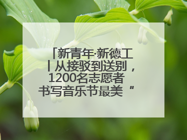 新青年·新德工丨从接驳到送别，1200名志愿者书写音乐节最美“新青年答卷”