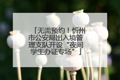 无需预约！忻州市公安局出入境管理支队开设“夜间学生办证专场”