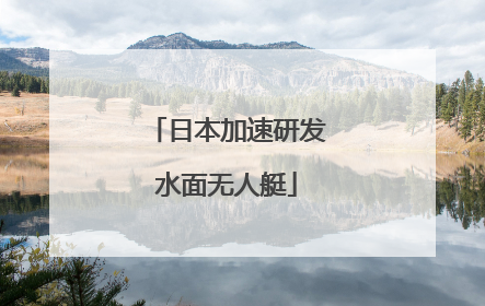 日本加速研发水面无人艇