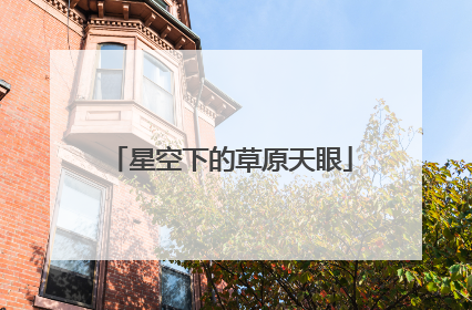 星空下的草原天眼