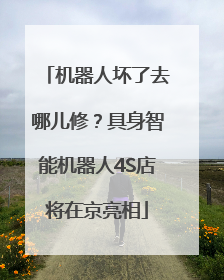 机器人坏了去哪儿修？具身智能机器人4S店将在京亮相