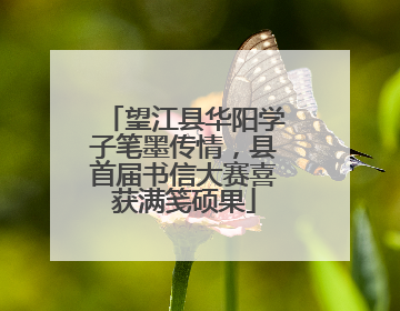 望江县华阳学子笔墨传情，县首届书信大赛喜获满笺硕果