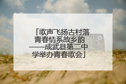 歌声飞扬古村落 青春情系故乡韵——成武县第二中学举办青春歌会